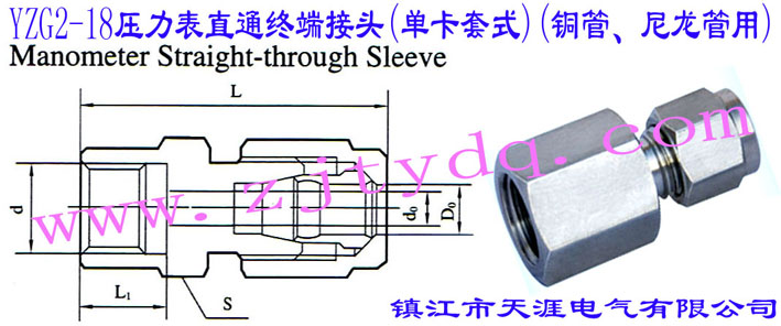 YZG2-18ֱͨK˽^(οʽ)(~)Manometer Straight-through Sleeve